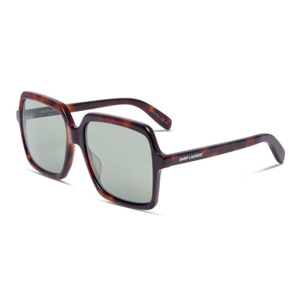 BNIB Saint Laurent SL 174 002 Tortoiseshell Acetate Square Frame Sunglasses Blac